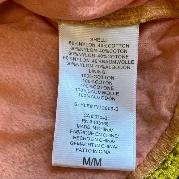 Anthropologie Eri + Ali Sydney Yellow/Mustard  Lace Sleeveless Top Size M - Picture 13 of 15